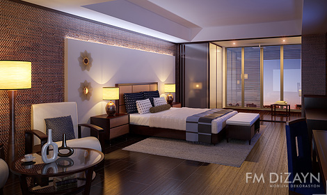 Otel Odası Mobilya Dekorasyonu